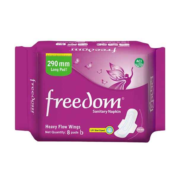 Freedom Sanitary Napkin, Heavy Flow Wings