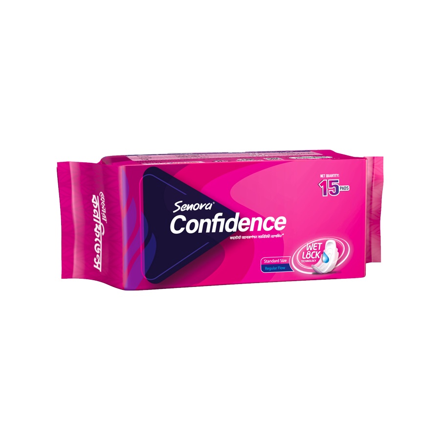 15 Pads Senora Confidence Sanitary Napkin - Regular Flow & Panty Style