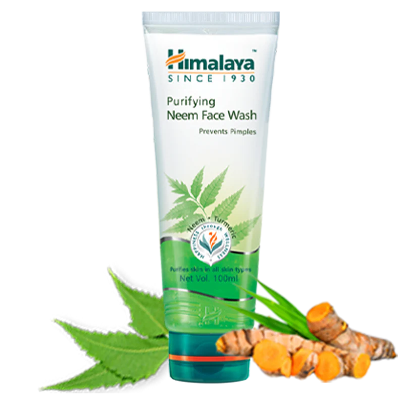 Himalaya Purifying Neem Face Wash (Fights Pimples & Marks) Neem & Turmeric 100 ML