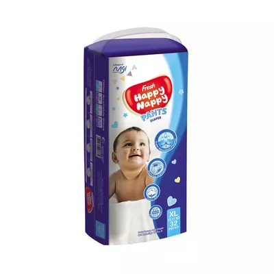 P18 Fresh Happy Nappy Diaper ( Pant Style) XL (12-17 Kg) 32 Pcs