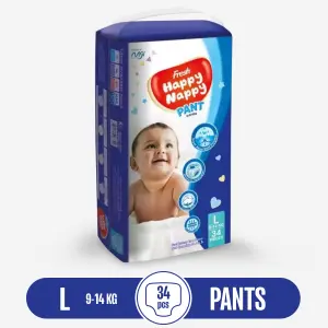 P17 Fresh Happy Nappy Diaper ( Pant Style) L (9-14 Kg) 34 Pcs