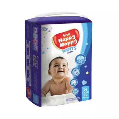 P15 Fresh Happy Nappy Diaper ( Pant Style) S (4-8 Kg) 42 Pcs