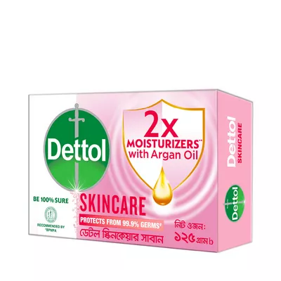 P389 Dettol Soap Bar (Skin Care with Moisturizer) - Rose Color Pack 125 Gram